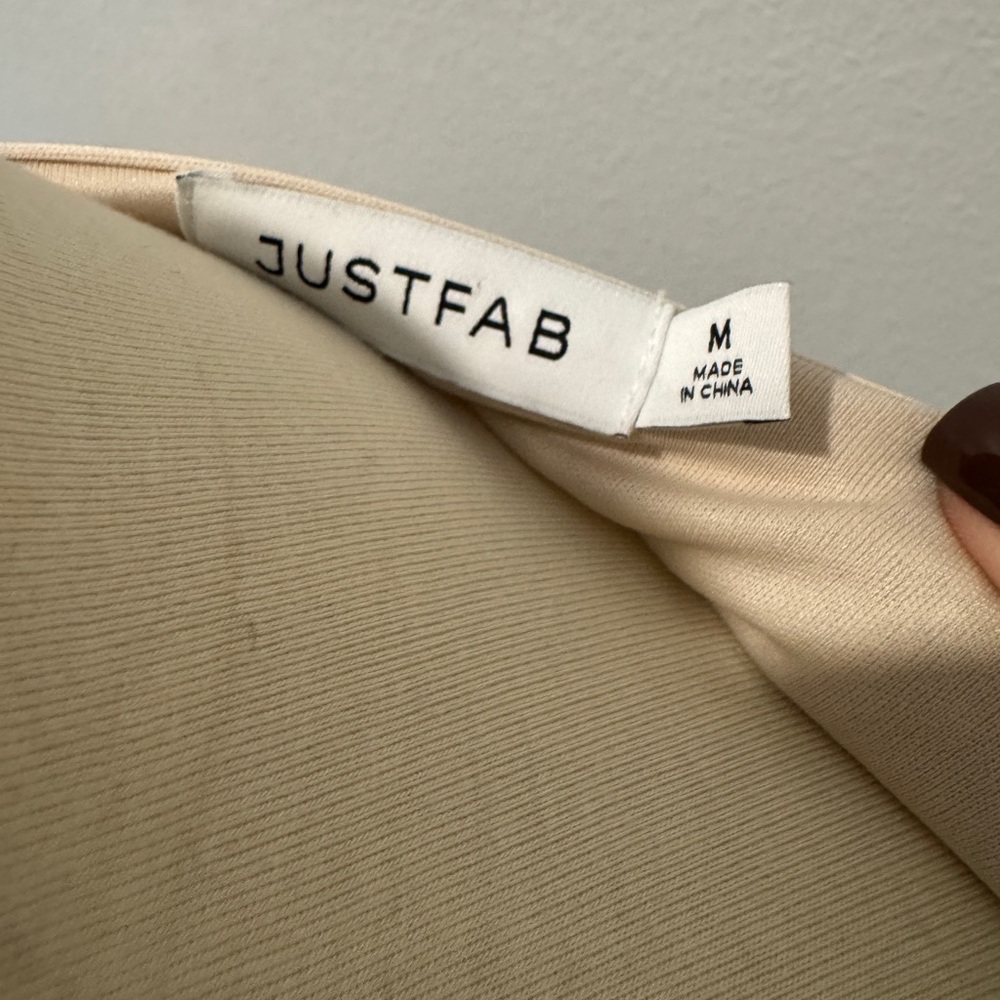 JustFab Gold V-Neck Dress - Picture 5 of 5